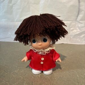 Vintage Hi Babies Doll with Red Dress and Brown Hair Precious Moments